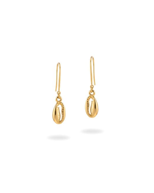 Jaredjamin Metallic Cowrie French Hook Earrings