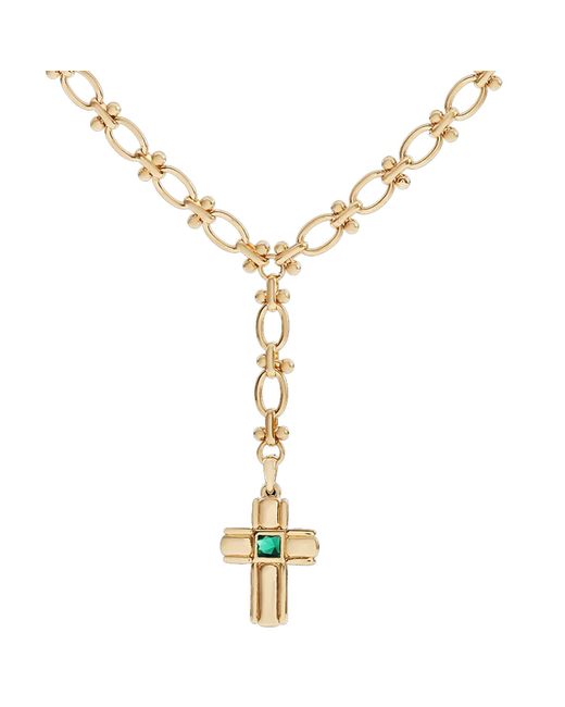 33mm Metallic Varena Cross Pendant Necklace