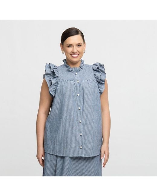 Zoe Blue Selma Top