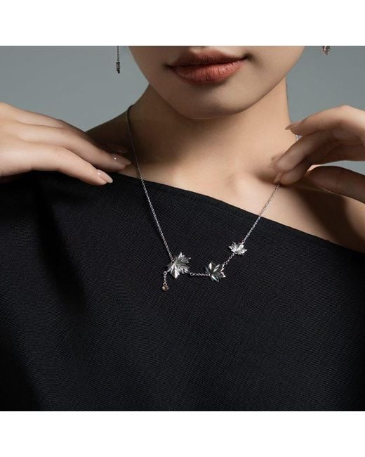 Far East Jewelry Metallic Handcrafted & Crystal Autumn Melody Necklace