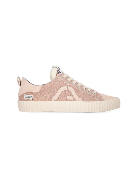 Springa | Unique Vulcanized Sneakers Italian Handmade Pink Wavy Shirt Sneakers for men
