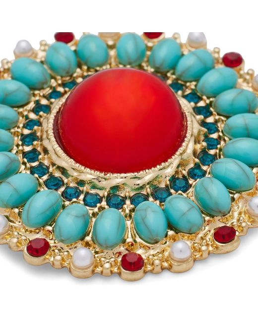 Hzmer Jewelry Red Zari Brooch