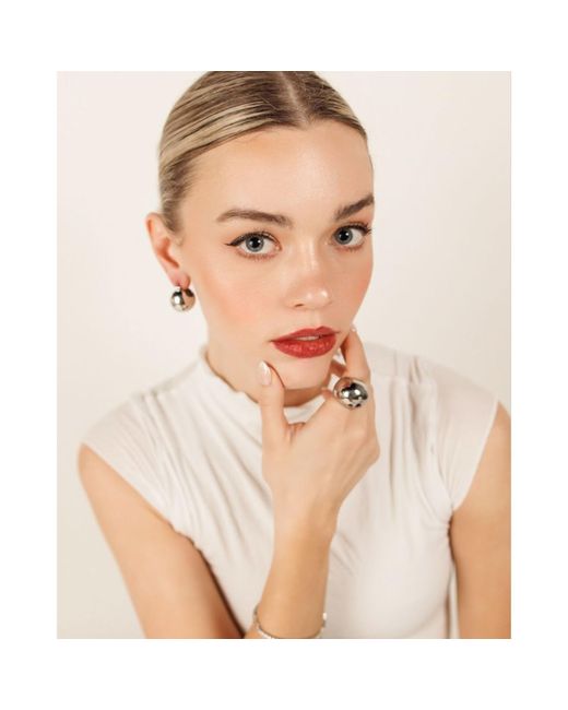 VIEA Metallic Maeve Dome Earrings