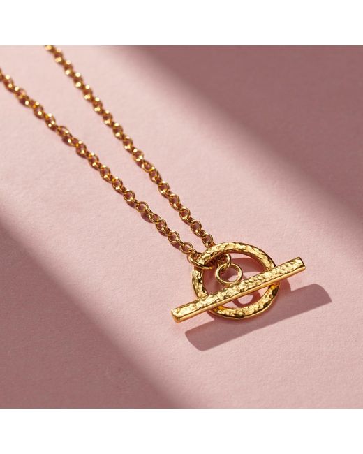 Posh Totty Designs Metallic Plated T-Bar Lariat Necklace