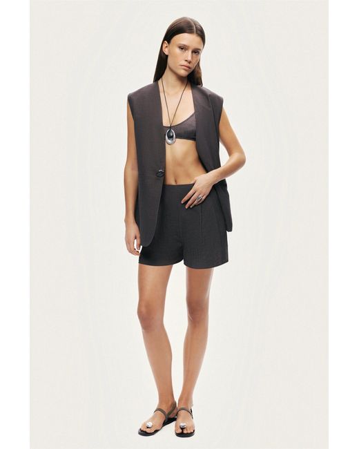 Nocturne Gray Tailored V-Neck Vest