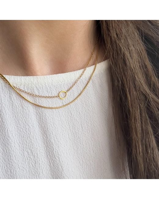 Tory Long Metallic The Circle Necklace