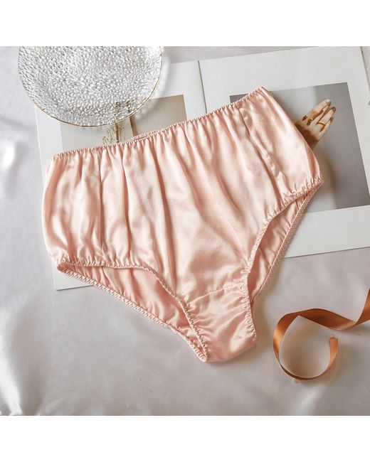 Soft Strokes Silk Pink Set Of Two Pure Mulberry Silk French Cut Panties High Waist