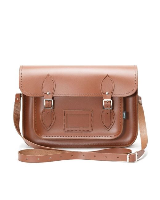 Zatchels Pink Handmade Leather 16 Inch Satchel for men