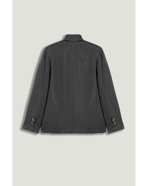Nocturne Black Asymmetrical Draped Tailored Jacket