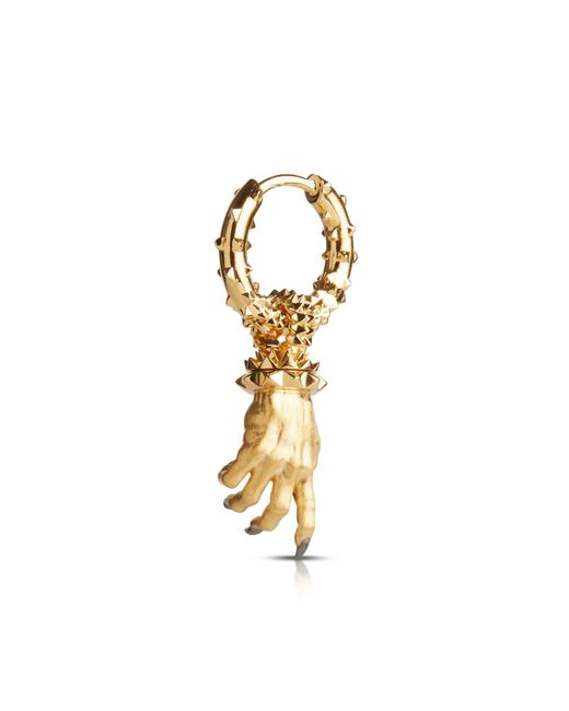 Kasun Metallic Hand Of The Protector Earrings for men