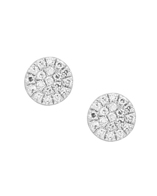 KAMARIA Metallic Diamond Disk Stud Earrings