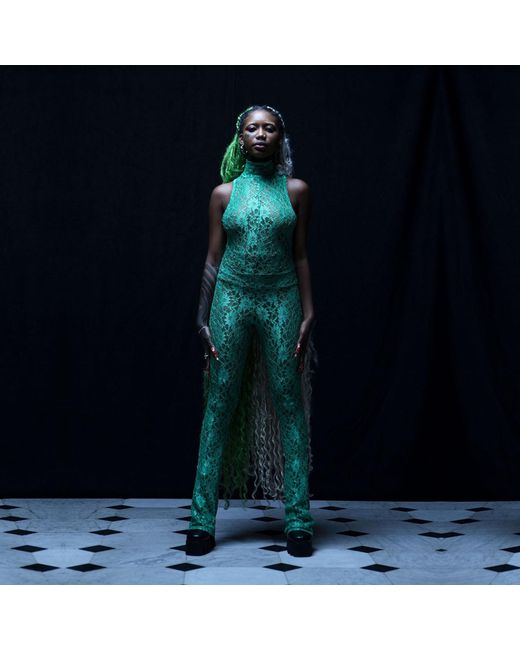 Sarah Regensburger Green Summer Lace Catsuit