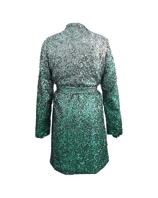 Maxjenny Blue Sequin Coat