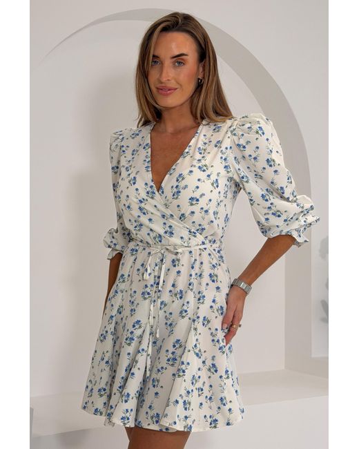 Girl In Mind White Eve Ditsy Floral Skater Mini Dress