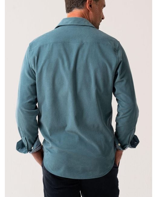Koy Clothing Blue Petrol Cord Shirt for men