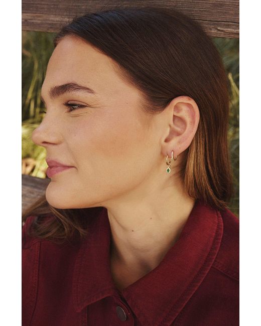 Jewelbird Metallic Emerald Marquise Earring Charm