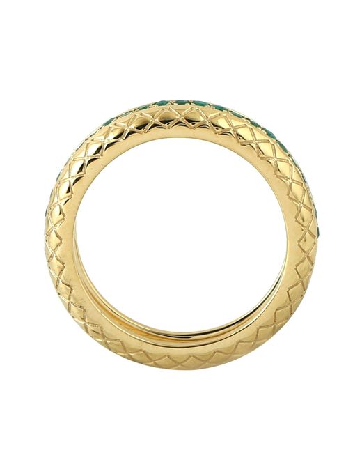 Artisan Yellow Emerald Eternity Band Ring