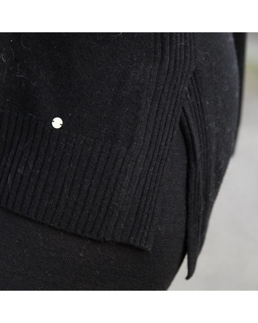 tirillm Black Abby A Line Long Turtle Neck Pullover