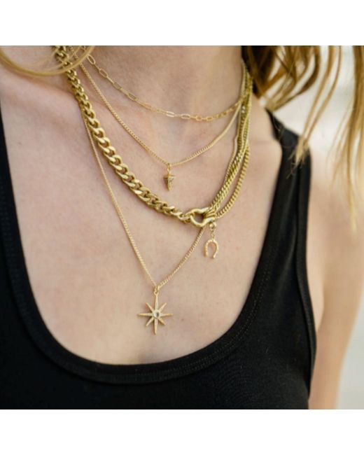 Rachel Nathan Metallic Pavé Spur Necklace