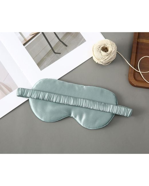 Soft Strokes Silk Green Pure Mulberry Aviator Style Silk Eye Mask Set Of Two