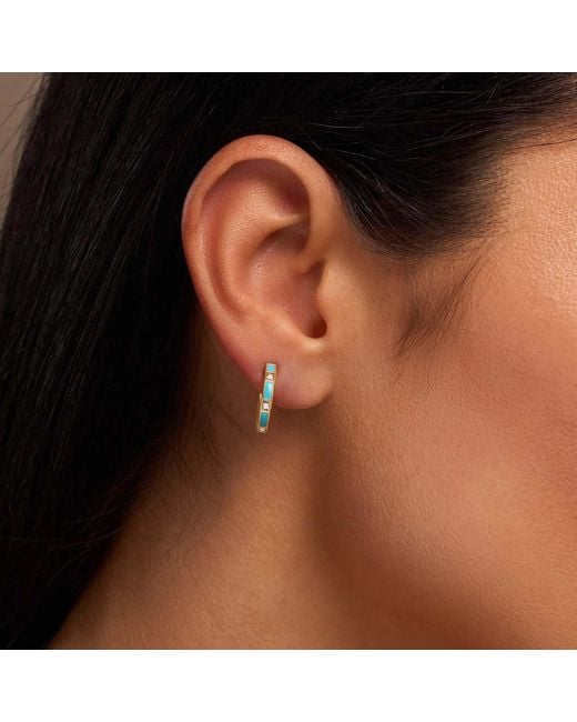 Karma and Luck Blue Serene Sensations Hoop Earrings