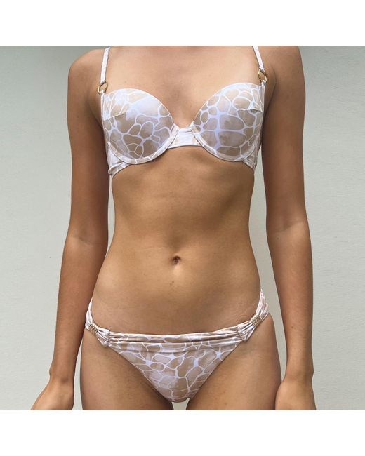 Sophia Alexia White Neutrals Sand Pebbles Fiji Fold Bikini Bottom