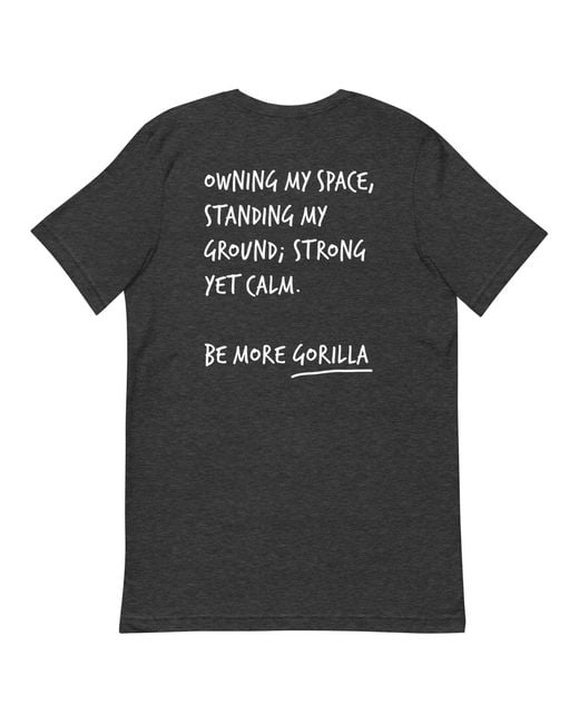 Anchor and Crew Black Heather Think Ocean Gorilla Aspirations Cotton Embroidered T-Shirt