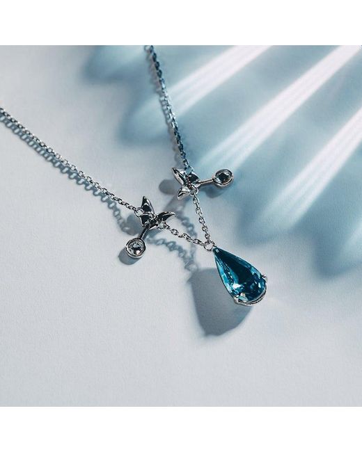 Far East Jewelry Blue Handcrafted & Crystal Lake Tears Necklace