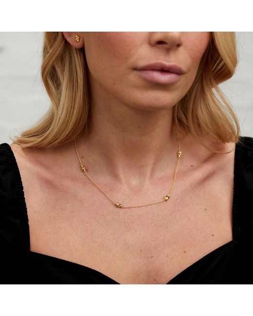 Auree Jewellery Metallic St Ives Vermeil Knot Necklace