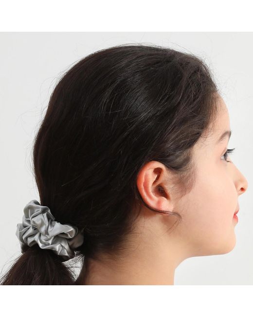 Soft Strokes Silk Metallic Pure Mulberry Silk Regular Scrunchie Set Of Five