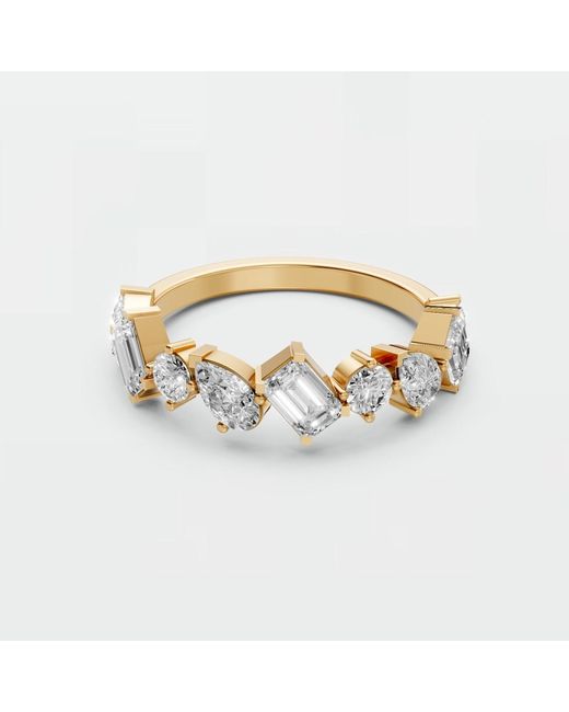 Aya Fine Jewelry Metallic Mixed Shape Lab Diamond Stacking Ring