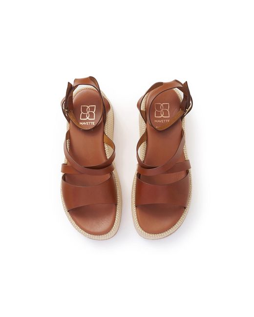 Mavette Brown Rimini Flatform Sandal