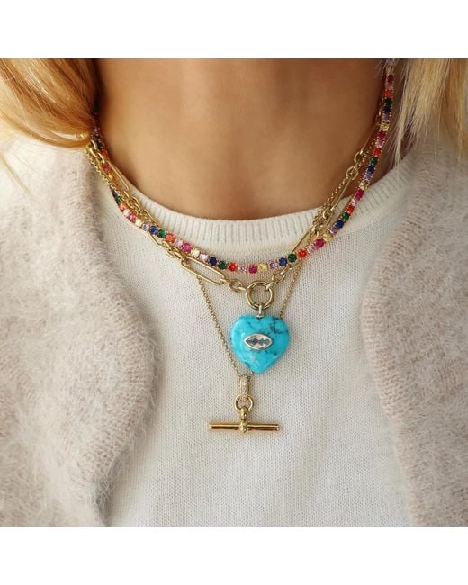 Hye Jane Jewelry Blue Amie Heart Necklace