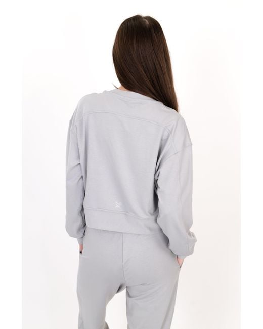 On/Off Essentials White The Solace Crew Neck Pullover