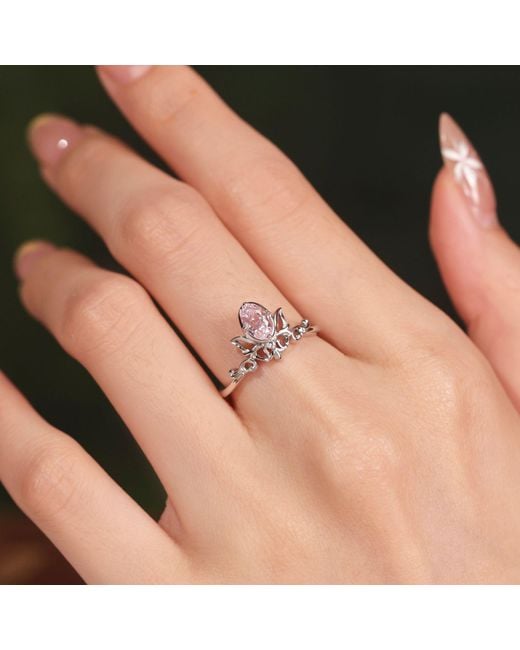 Azura Jewelry New York Metallic Sylphae Fairie Morganite Ring Vermeil
