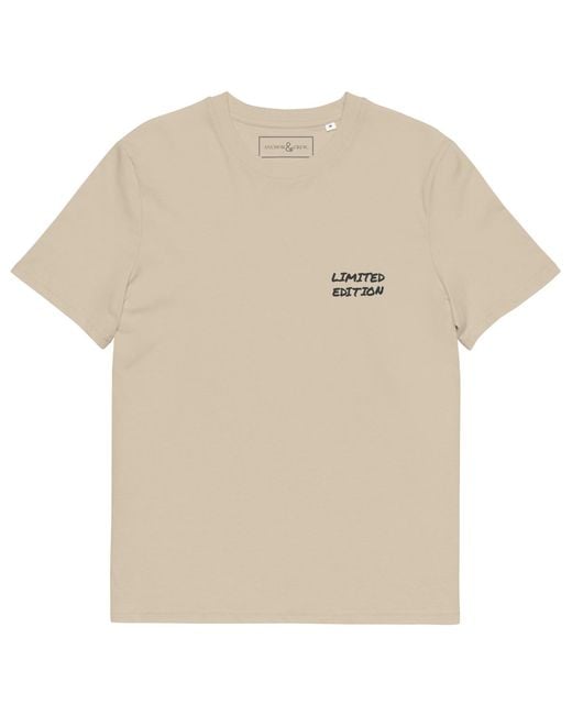 Anchor and Crew Natural Neutrals Desert Dust Limited Edition Annotations Organic Cotton T-Shirt