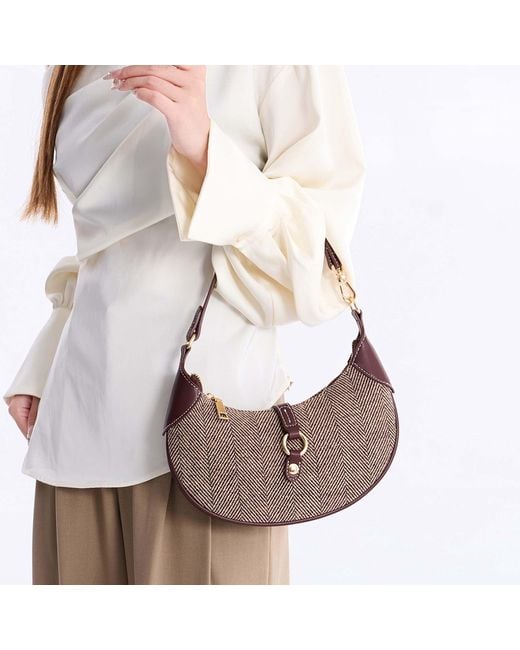 Mkf Collection - J'omor Gray Mire Half Moon Shoulder Bag