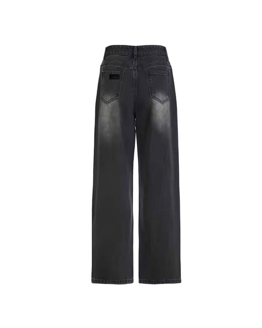 Chanel Joan Elkayam Gray Dark Crystal Embellished Washed Jeans