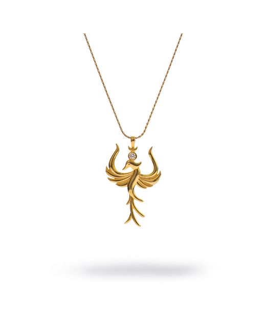 Ebru Jewelry Metallic Rising Phoenix Diamond Necklace