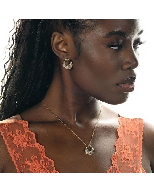 Superdivajewellery Metallic Crystal Basket Earrings