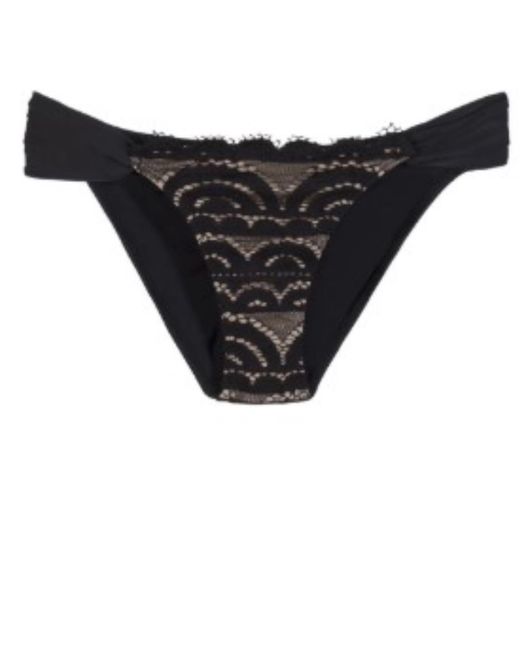 PQ Swim Black Midnight Lace Fanned Bottom Full