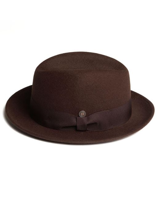 Dasmarca Hats Brown Godfather Wool Felt Hat for men