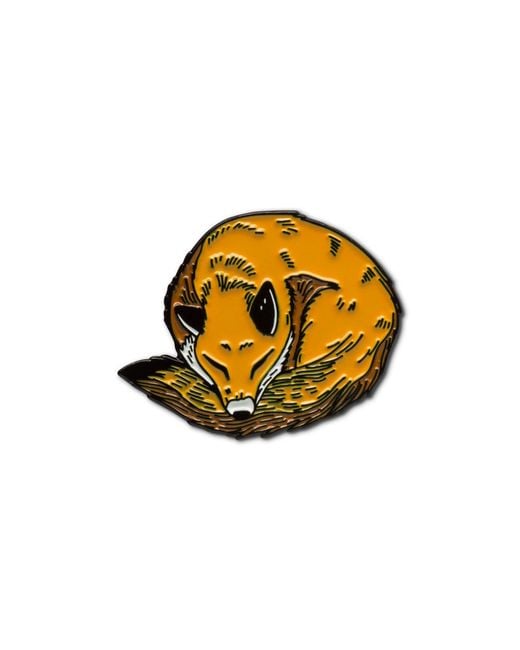 Make Heads Turn Yellow Enamel Pin Fox