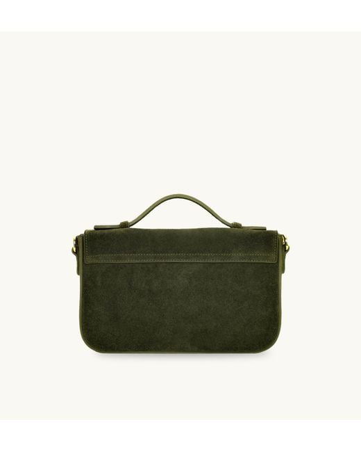 Apatchy London Green The Flora Suede Bag