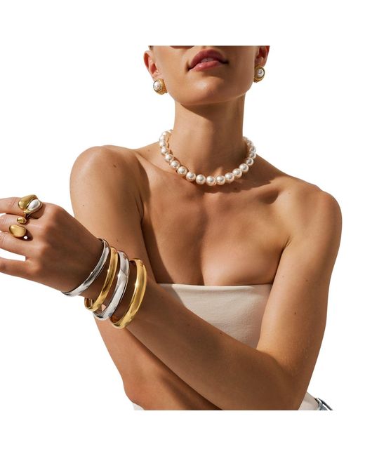Nialaya Gray Classic 12Mm Round Bangle