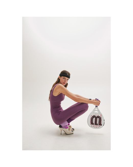 Altra Volta Purple Sculpted Ribbed Jumpsuit
