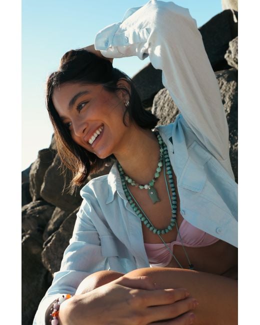 Hannah B. Jewelry Metallic Fish Gemstone Necklace