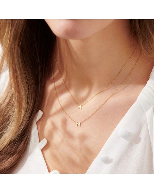 Posh Totty Designs Metallic Petite Gold Initial Necklace