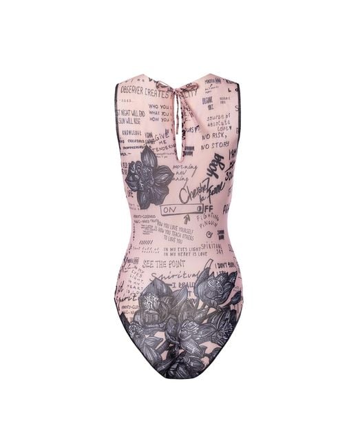 Rodasoleil Smart Swimwear Black Neutrals Tan-Through Mesh One-Piece Sleeveless Swimsuit Nude Body-Art