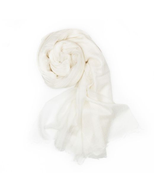 Bel Cashmere White Light Cashmere Foulard